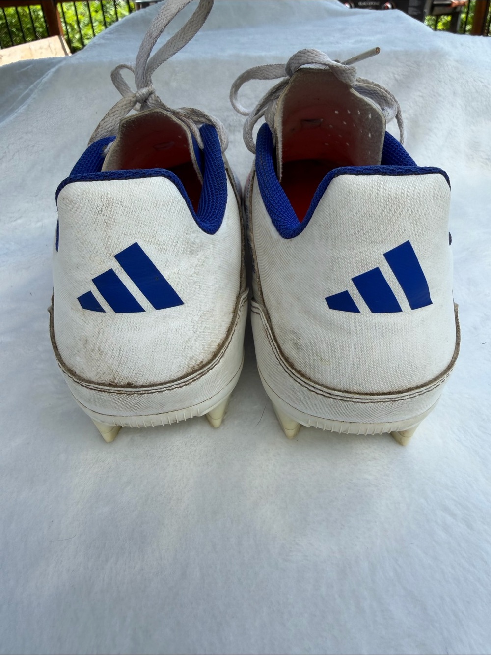 Adidas F50 Club FxG Soccer Cleats White Blue Men's Size 7 Shoes Athletic-Read - Picture 4 of 7